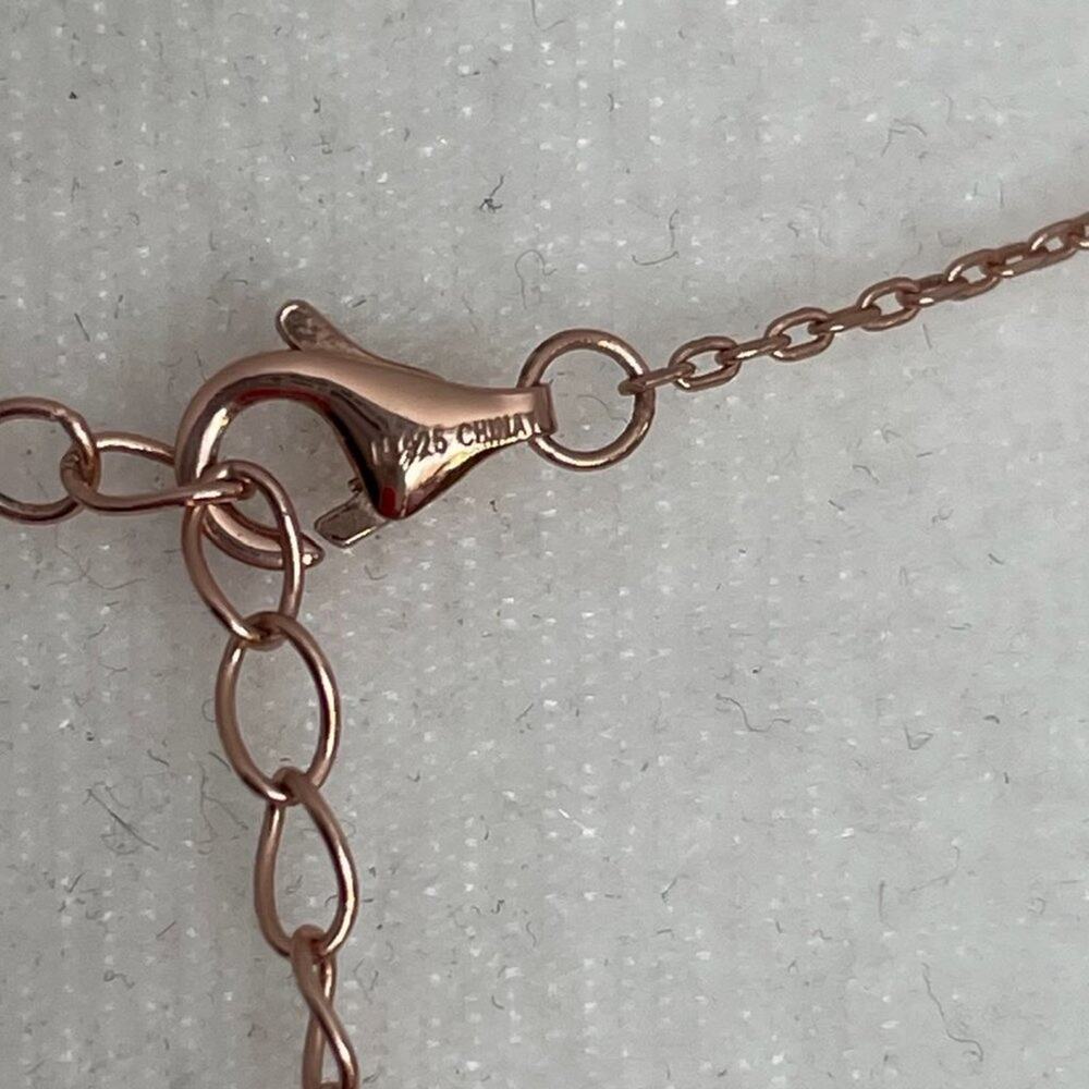 Pink Sterling Silver Bar Necklace - Picture 3 of 3